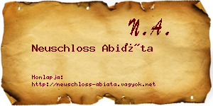 Neuschloss Abiáta névjegykártya